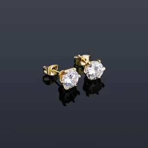 0.1ct-2ct 925 Silver Moissanite 6-claw Earrings (GRA Certificate)