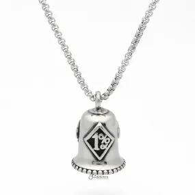 1% ER Stainless Steel Bell Pendant - Silver