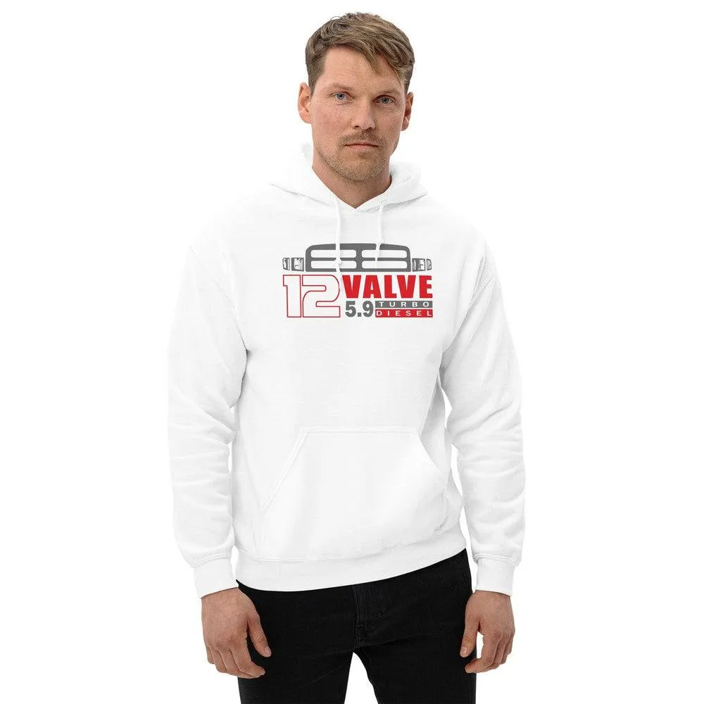 12 Valve Diesel Hoodie Sweatshirt With 2nd Gen Ram Grille