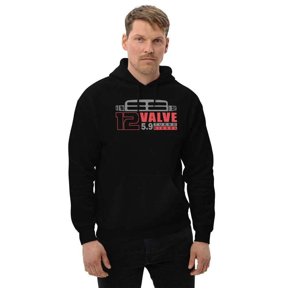 12 Valve Diesel Hoodie Sweatshirt With 2nd Gen Ram Grille