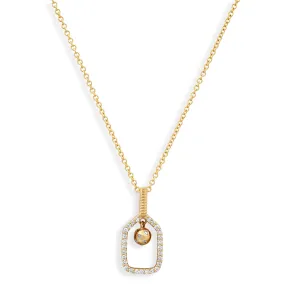 18K Gold and Diamond Pickleball Charm, Medium