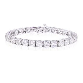 18K WHITE GOLD DIAMOND TENNIS BRACELET - 24.40CTW