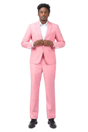 2-Piece Slim Fit Simple Designed Pink Suit