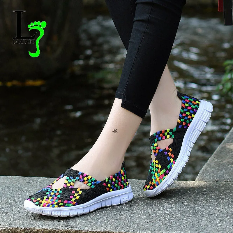 2020 Fashion Womens Shoes Summer Sneakers Mixed Color Flats Breathable Casual Shoes Loafers Comforta