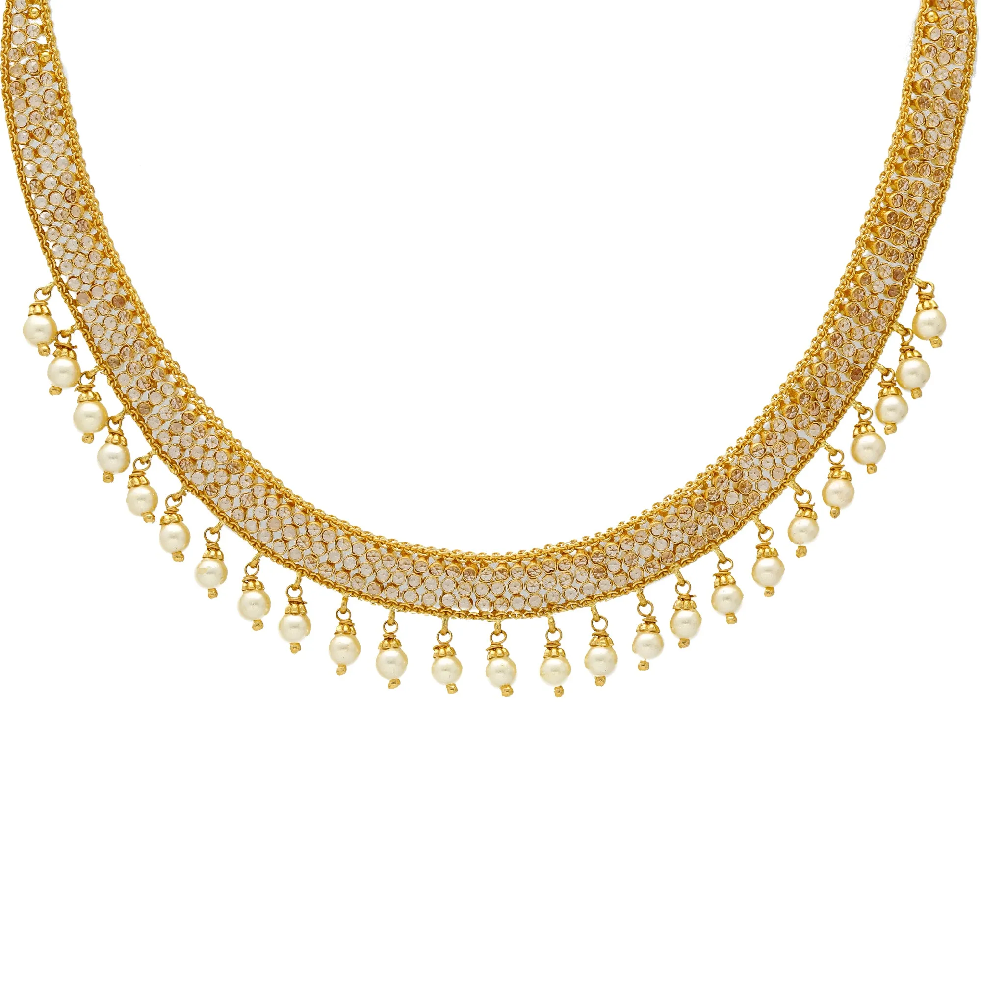 22K Yellow Gold & Polki Jewelry Set (56.9 gm)