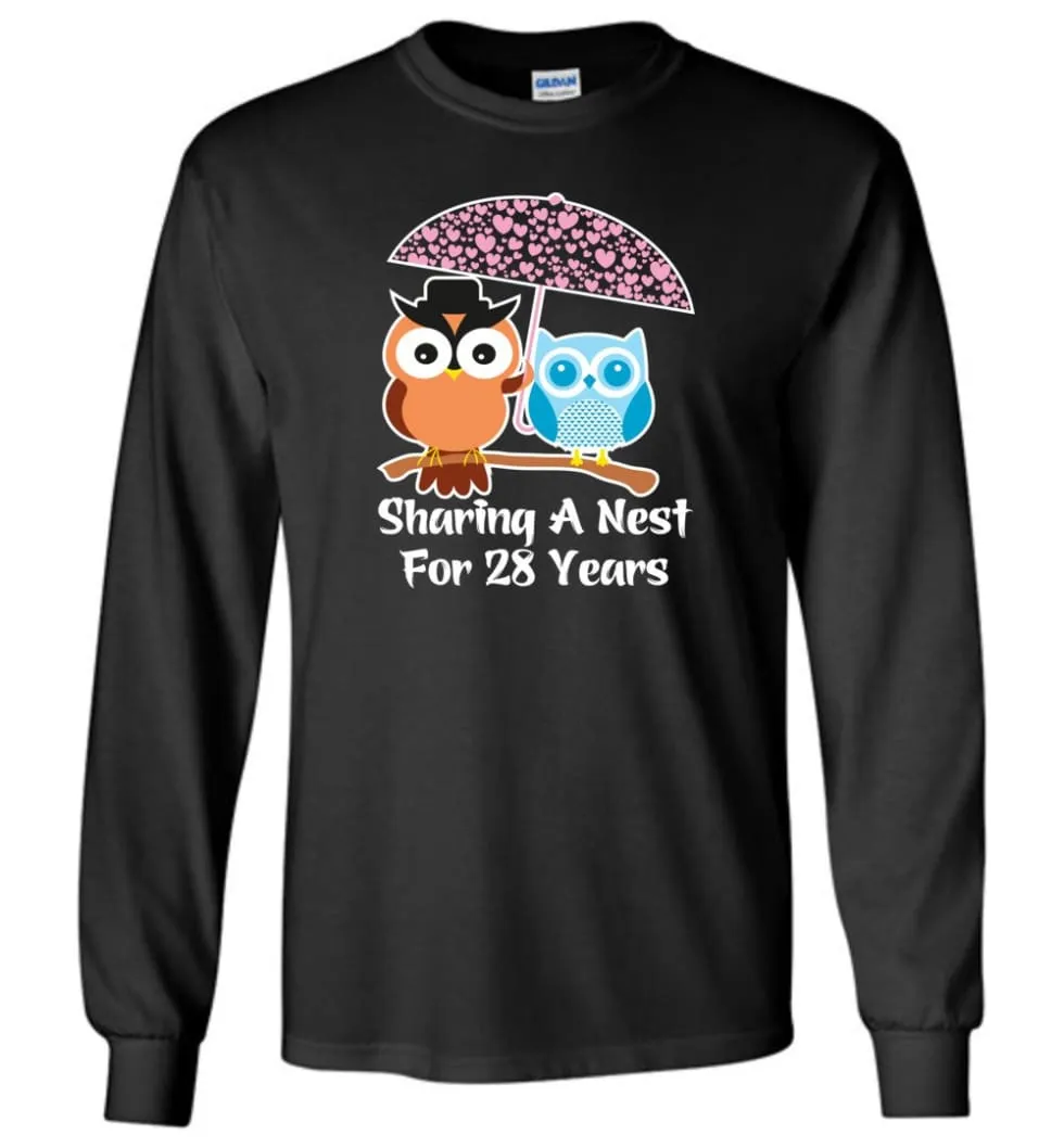 28 Years Wedding Anniversary Gifts Valentine's Day Long Sleeve T-Shirt