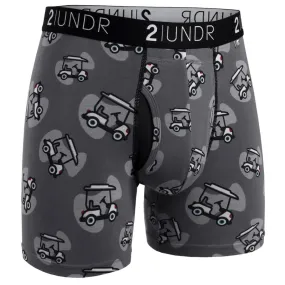 '2UNDR' Men's Swing Shift 6 Boxer Brief - Cart Path Grey