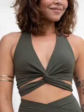 4-Way Serpent Tie Top - Forest Jade