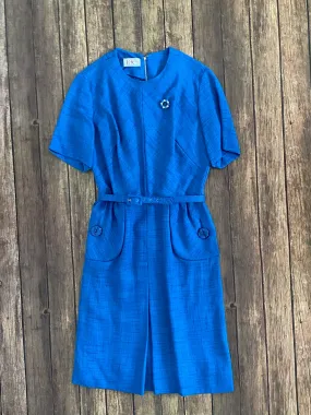 50s Vintage R&K Linen Dress Medium