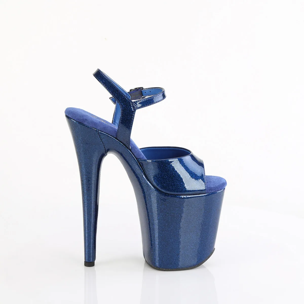 8 Inch Heel FLAMINGO-809GP Navy Blue Glitter