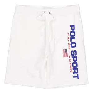 8-Inch Polo Sport Fleece Short White