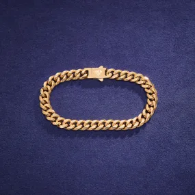 8mm Miami Cuban Link Bracelet in Yellow Gold