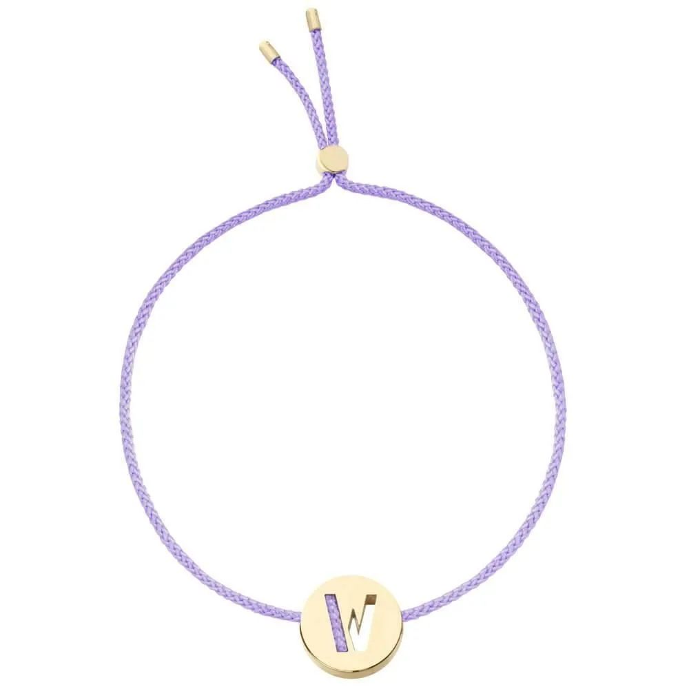 ABC's - W 18K Gold Plated Bracelet