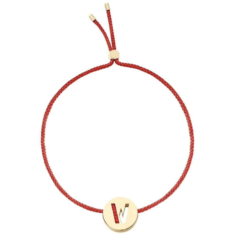 ABC's - W 18K Gold Plated Bracelet