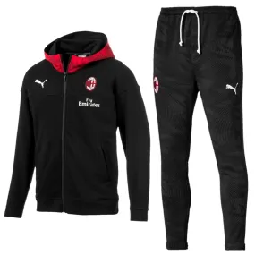 AC Milan black Casual presentation Soccer tracksuit 2019/20 - Puma