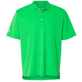 adidas Golf Men's Solar Lime/White Climalite Basic Sport Shirt