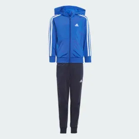 ADIDAS JUNIOR LITTLE KIDS 3-STRIPES SHINY TRACKSUIT BLUE