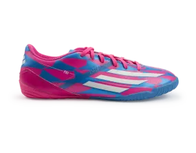 Adidas Men's F10 (Messi) Indoor Soccer Shoes Solar Pink/White/Solar Blue