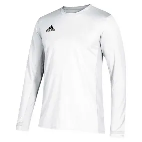 adidas Men's White/Black Team 19 Long Sleeve Jersey