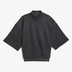 Adidas Originals | BASKETBALL SUEDED 3/4 HALF-ZIP SWEATSHIRT  { CARBON