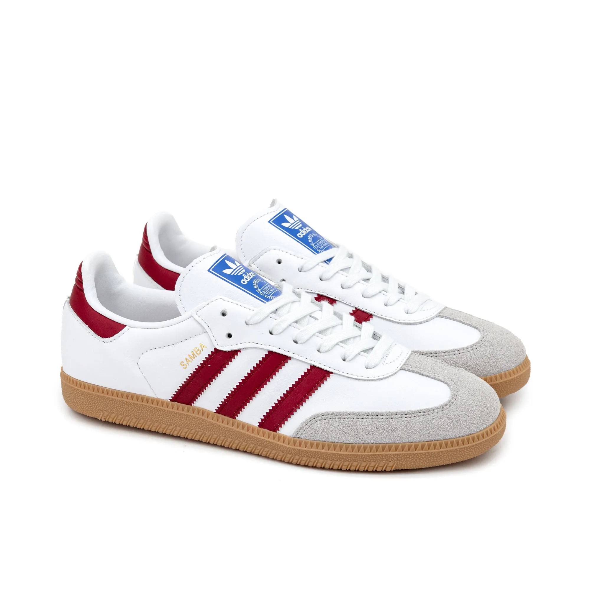 adidas Samba OG White/Burgandy/Gum IF3813