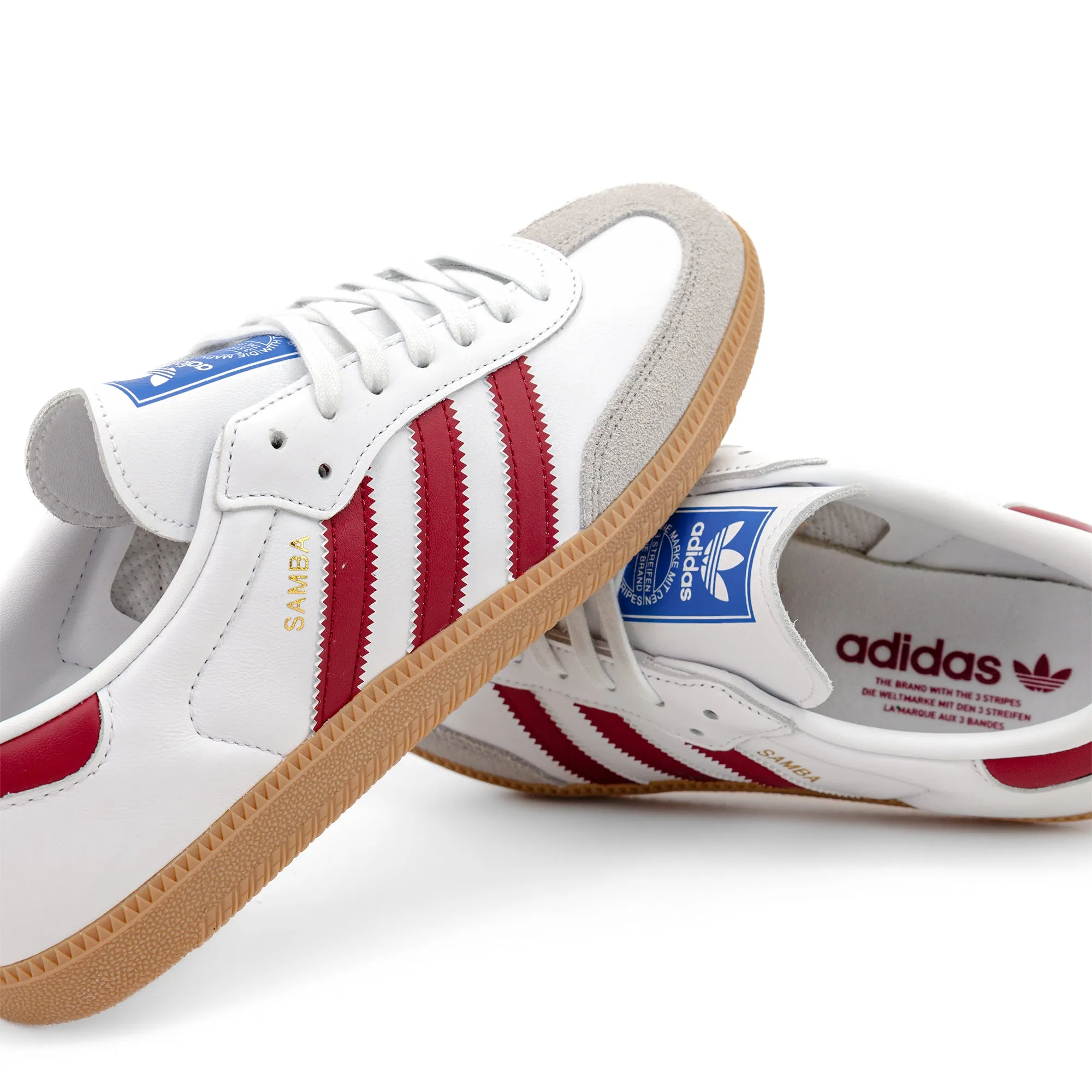 adidas Samba OG White/Burgandy/Gum IF3813