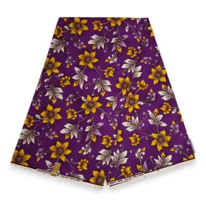 African Wax print fabric - Multicolor Flowers