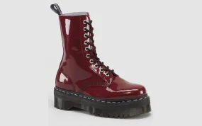 AGGY 1490 CHERRY RED PATENT PLATFORM BOOT