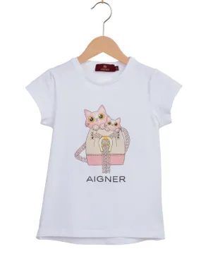 Aigner T-Shirt Kitty White