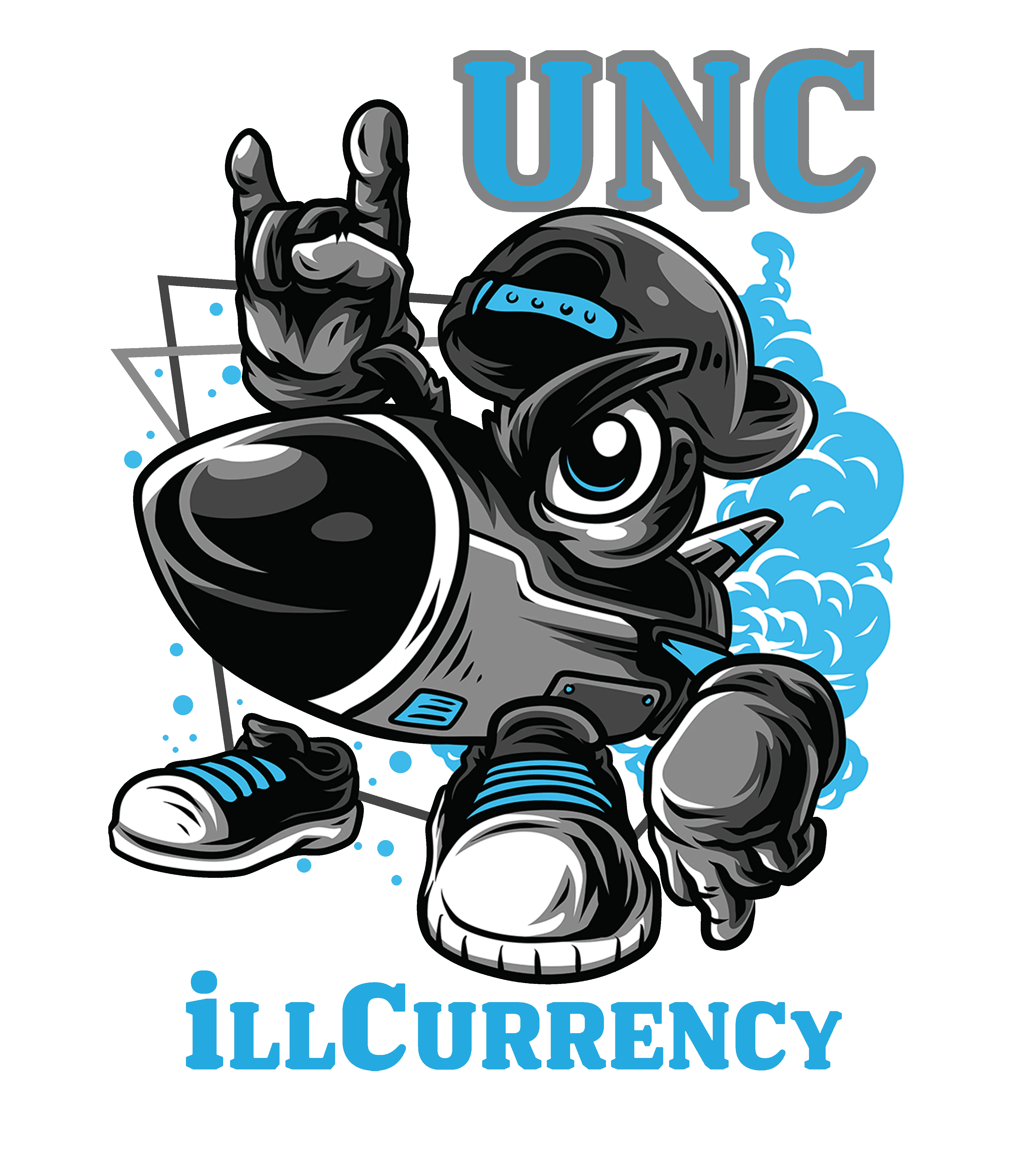 Air Jordan 1 "UNC Toe" | illcurrency White T-Shirt (UNC ROCKS)