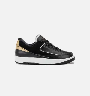 Air Jordan 2 Retro Low Black Varsity Red Womens Lifestyle Shoe - Black/Varsity Red/Metallic Gold/Off White