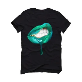 Air Jordan 5 Retro "Island Green" 2019 Black T-Shirt (LIPS UNSEALED)