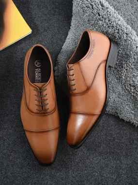 Alberto Torresi Synthetic Tan Laceup Formal Shoes