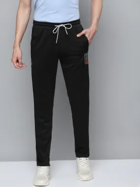 Alcis Men Black Slim Fit Solid Track Pants