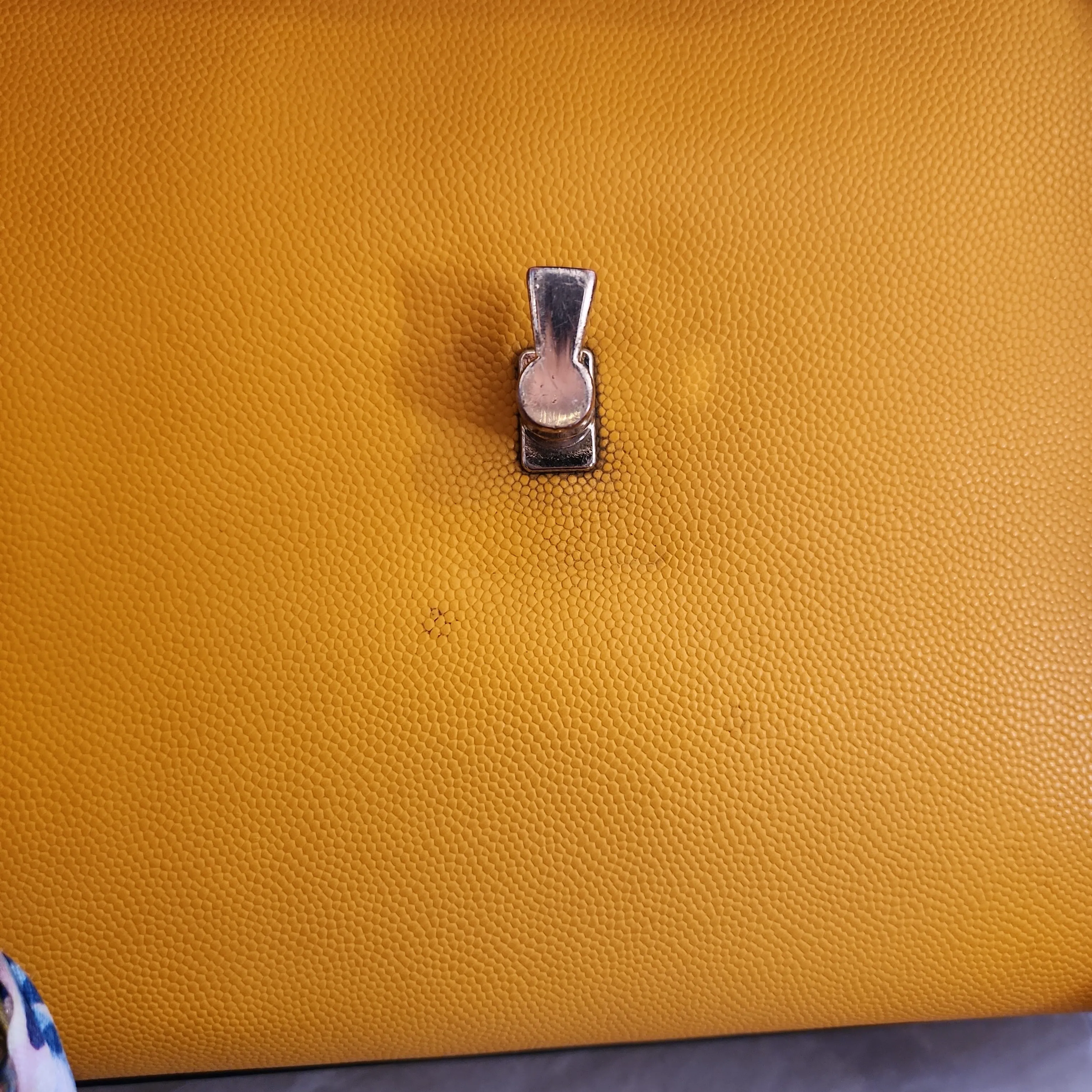 ALDO Mustard Leatherette Scarf Satchel | Pre Loved |