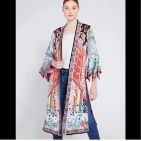 Alice  Olivia Multi Print Silk Reversible Jacket