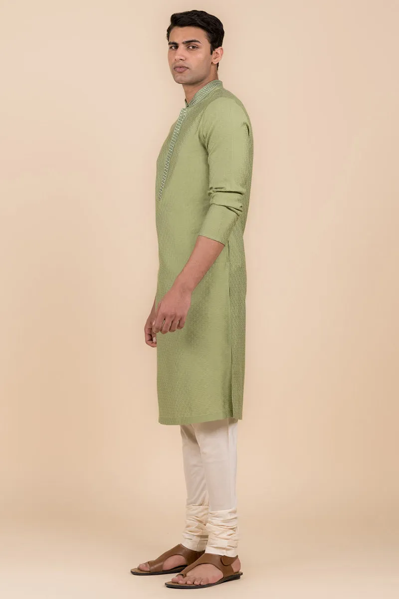 All Over Jacquard Kurta Set