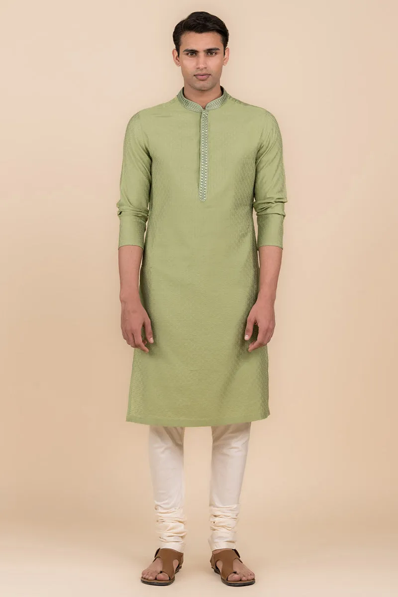 All Over Jacquard Kurta Set