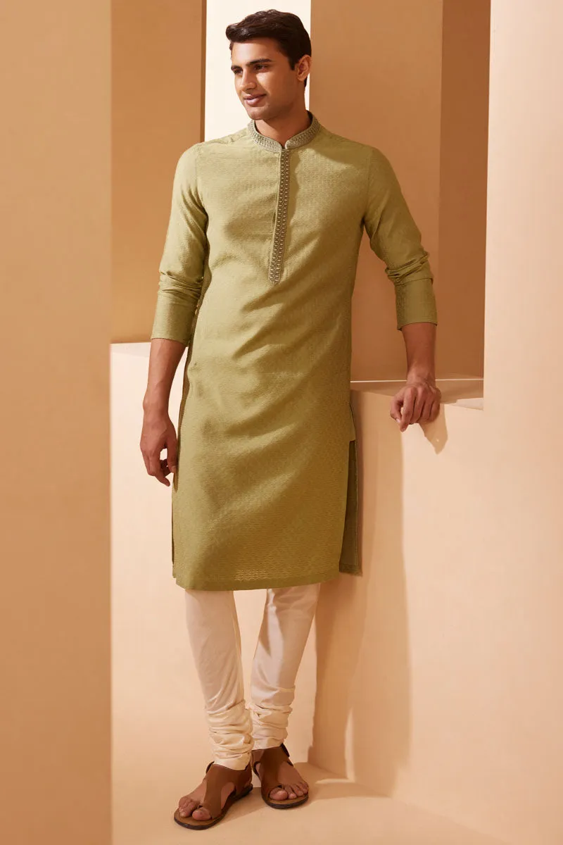 All Over Jacquard Kurta Set