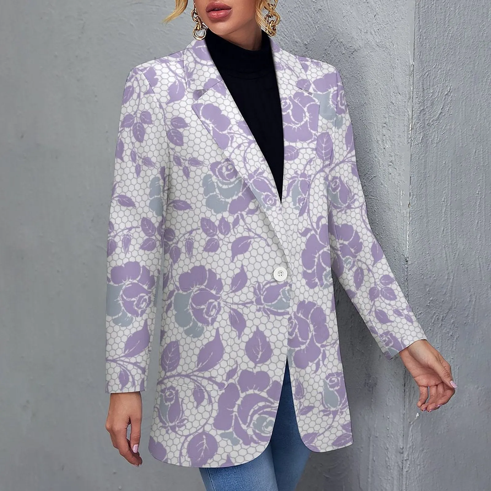 All Over Print Women's Blazer Women's casual suit