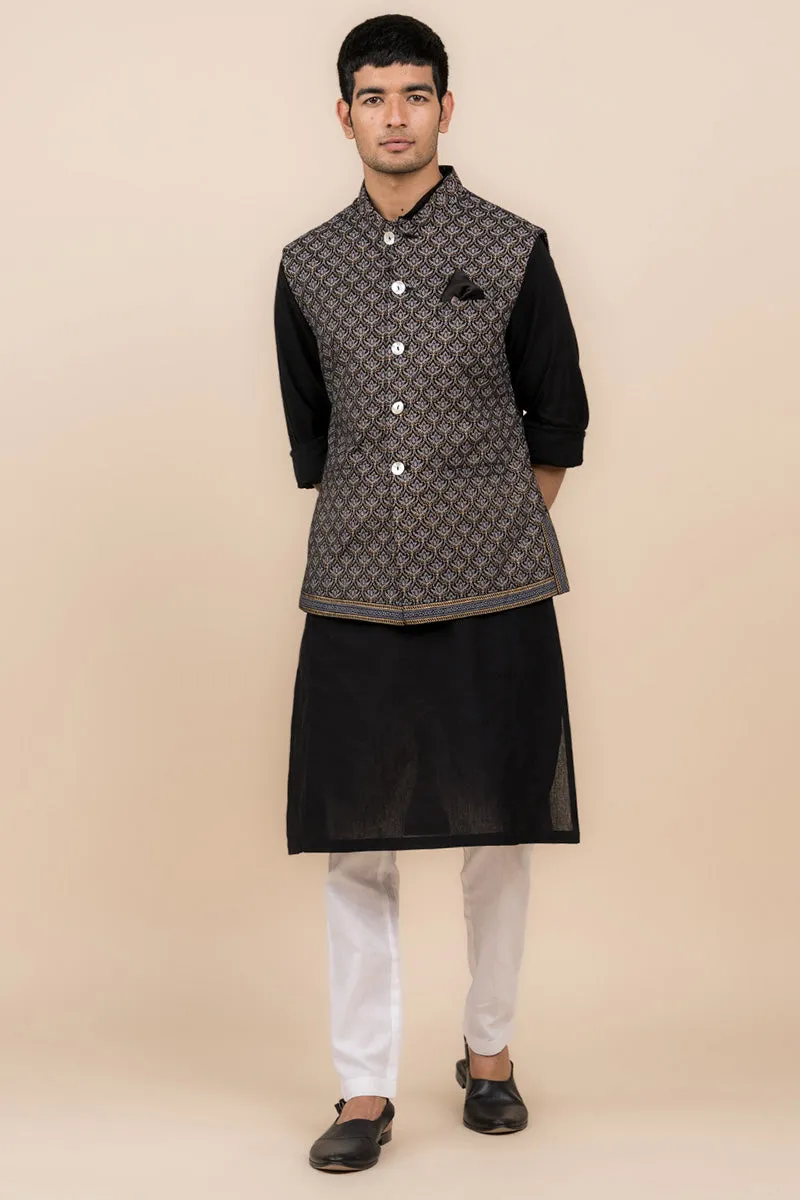 All Over Printed Kurta Bundi Set