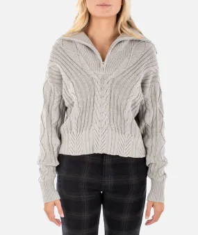 Amherst Cable Sweater - Grey