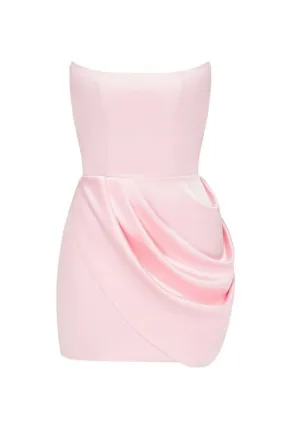 ANASTASIA SOFT PINK MINI DRESS DESIRE WITH TRAIL