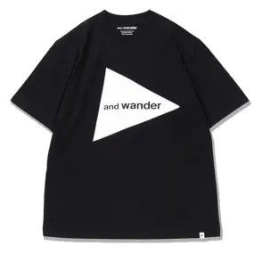 And Wander Big Logo T-Shirt Black