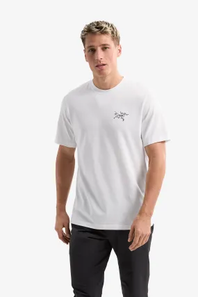 Arcteryx Mens Multi Bird Logo Short Sleeve T-Shirt in White Light - Stylish and Comfortable Top for Outdoor Adventures