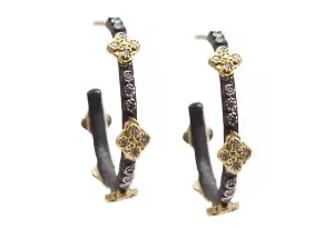 ARMENTA Crivelli Cross Hoop Earrings