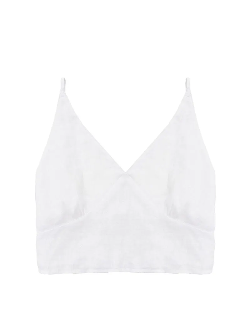 Arthur Cropped Bust Top Bright White