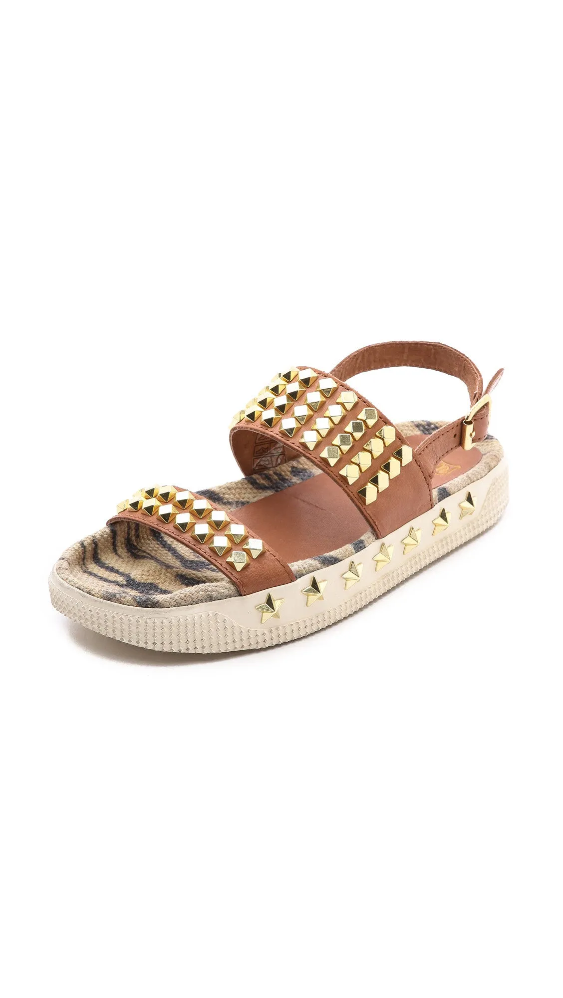 ASH ITALIA Women's Karma Platform Sandal -Cookie/Natural-