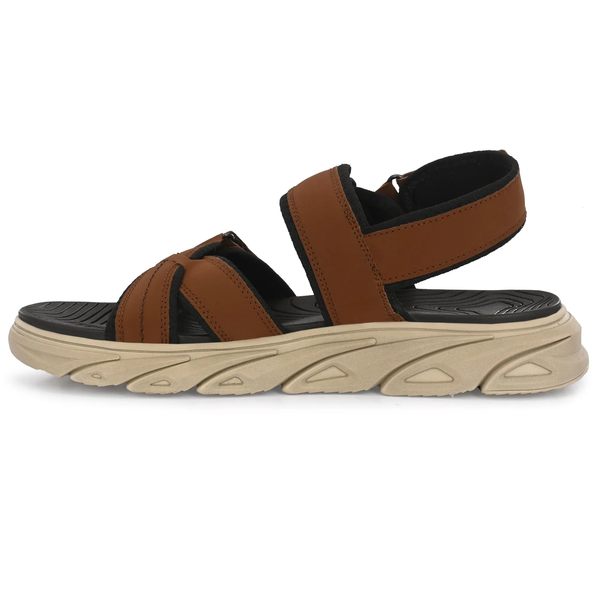 Attitudist Unisex Handcrafted Tan Sports Sandal