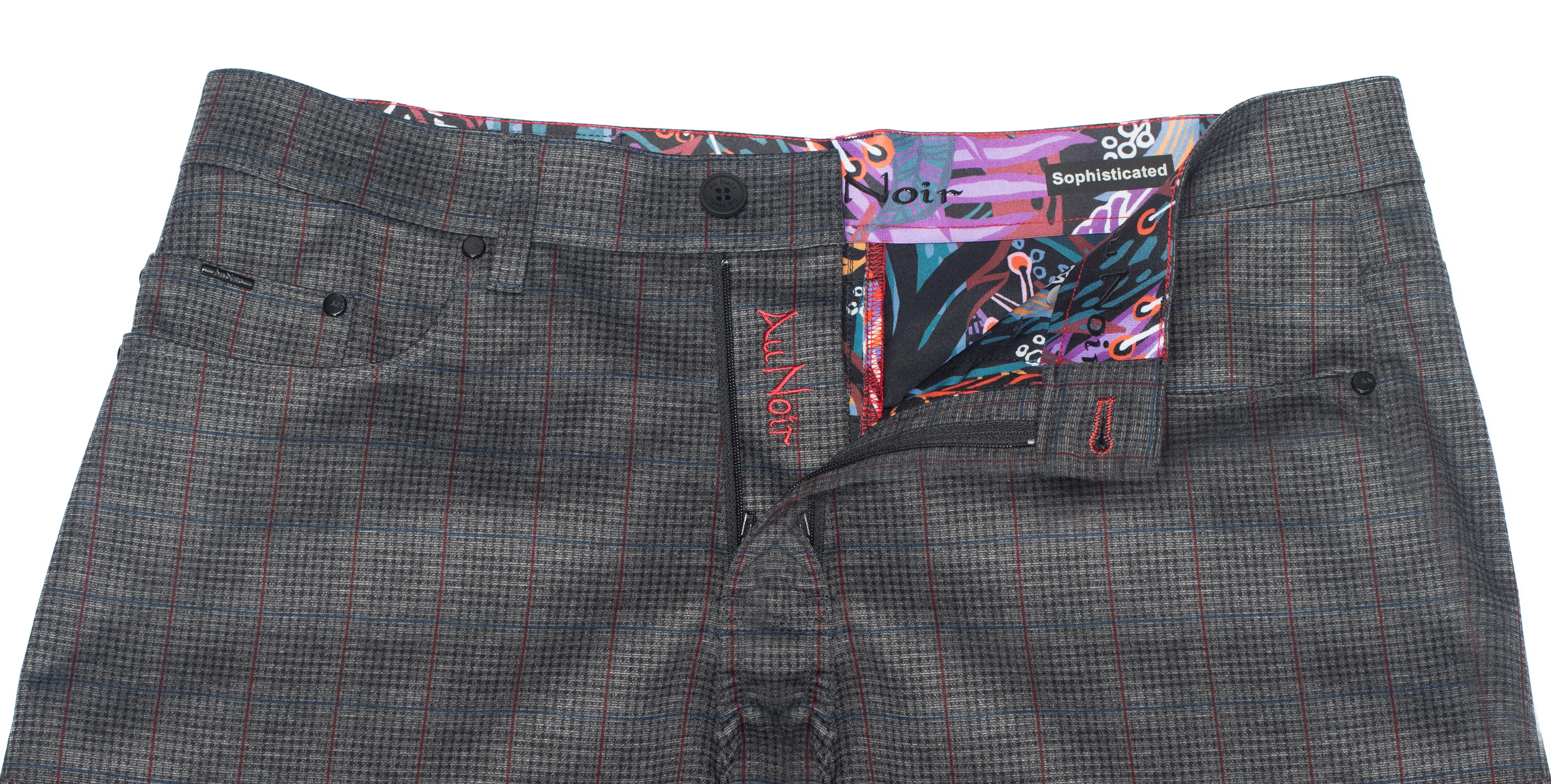 Au Noir Stretch Pant | Winchester Taylor Dark Grey Multi